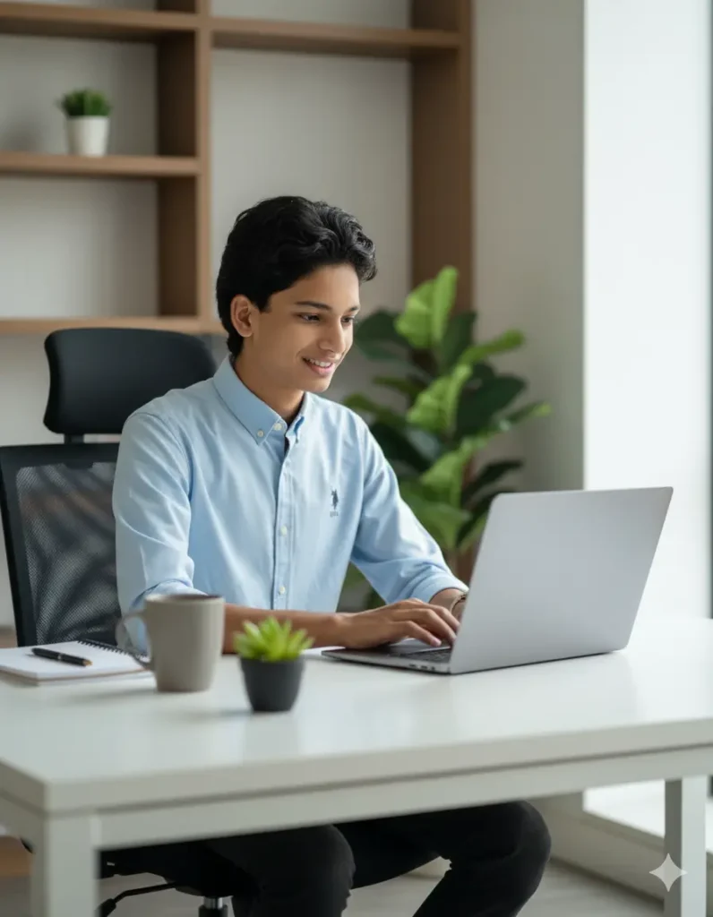 freelance digital marketr writing a blog post